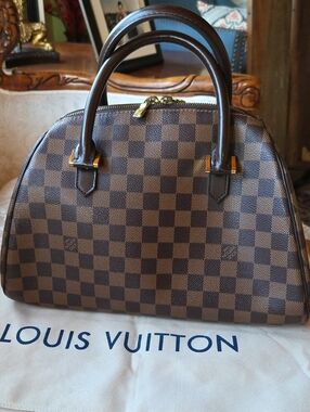 Louis Vuitton Damien Ebene Ribera Satchel with Gold Hardware CA0093